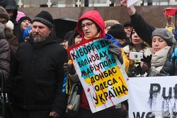 На выходных одесситы почтили память погибших в Мариуполе и "похоронили" Путина (ФОТО)