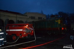 В Одессе горело локомотивное депо