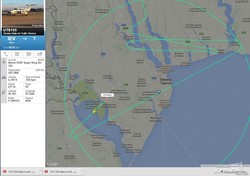 Подозрительный маршрут частного киевского рейса над Одессой (ФОТО)