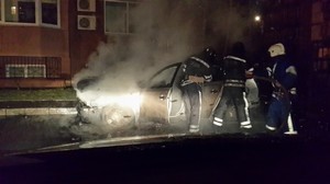 В Одессе на Большом Фонтане подожгли автомобиль