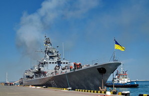 Флагман ВМС Украины участвует в международных учениях "Морской Щит-2015"