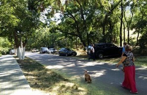 Одесская милиция снова превращает Трассу Здоровья в парковку для своих машин (ФОТО)