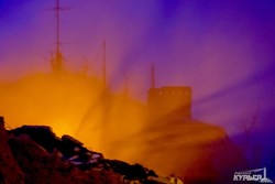 В Одессе горели руины на Деволановском спуске (ФОТО)
