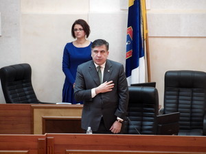 Саакашвили перед выборами председателя Одесского облсовета снова отчитался о своей работе