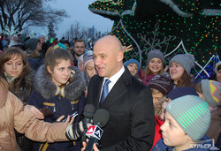 В Одессе зажглась огнями главная новогодняя елка (ФОТО)