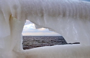 Море на побережье Одессы начинает замерзать (ФОТО)