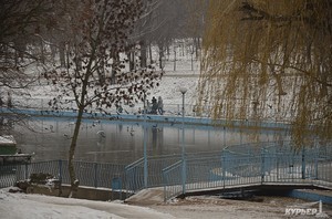 Одесситов призывают не выходить на лед прудов в парке Победы