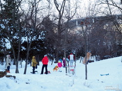 Зимние забавы одесситов в парке Шевченко (ФОТО)