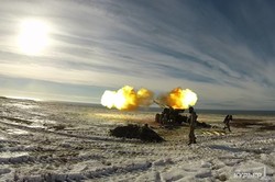 ВМС Украины проводят артиллерийские стрельбы на заснеженных пляжах Одесской области (ФОТО, ВИДЕО)