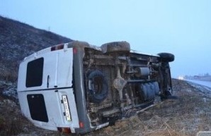 В Одесской области перевернулся пассажирский микроавтобус