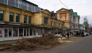 Вместе c цветочной торговлей около Нового рынка в Одессе спилили деревья (ФОТО)