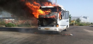 Неподалеку от Одессы дотла сгорел автобус (ФОТО)