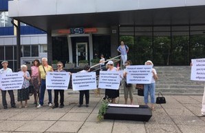 Одесские сепаратисты принесли под обладминистрацию гроб (ФОТО)