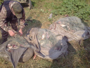 На юге Одесской области пограничники изъяли выловленную рыбу у браконьеров
