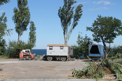 В Одессе около Чкаловского пляжа на Трассе Здоровья идет стройка (ФОТО)