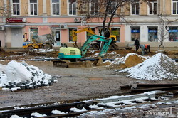 Ремонт Тираспольской площади: сквозь снег и грязь (ФОТО)