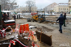 Ремонт Тираспольской площади: сквозь снег и грязь (ФОТО)