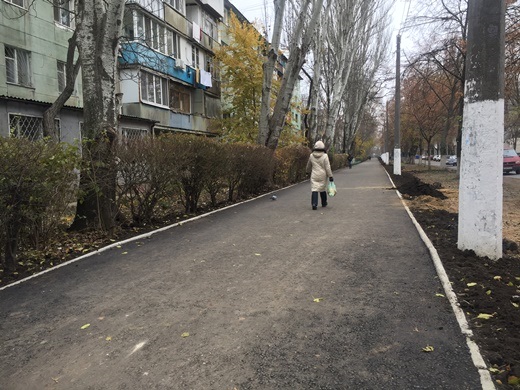 Капитальный ремонт тротуаров по улице Терешковой