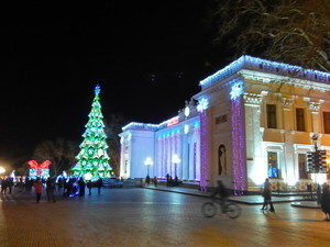 Новый год в центре Одессы в режиме онлайн (ВИДЕО)