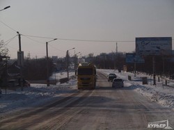 Дорога Одесса - Овидиополь расчищена (ФОТО)