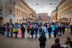 В Одессе отметили День Соборности гигантской цепью людей (ФОТО)