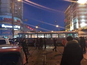 В Одессе у "Привоза" произошел трамвайный дрифт (ФОТО)