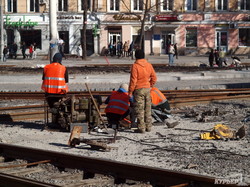Реконструкция Тираспольской площади в Одессе: работы возобновились после зимнего перерыва (ФОТО)