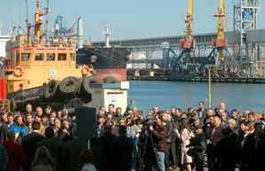 В одесском порту митинговали работники портофлота