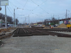 Одесская Пересыпь: реконструкция развязки скоростного трамвая продолжается
