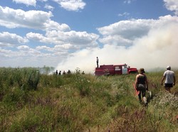 Пожар охватил национальный парк Тузловские лиманы: "0" километр не пострадал (ФОТО)