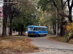Как одесский трамвай петляет по узким улочкам Слободки