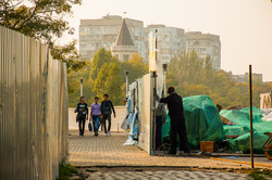 Одесскую Колоннаду консервируют на зиму (ФОТО)