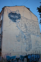 Гигантский кот поселился в центре Одессы (ФОТО)