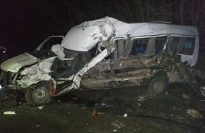 Страшная авария под Одессой: пассажирский микроавтобус столкнулся с грузовиком (ФОТО)