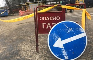 Разрыв газопровода на улице Долгой