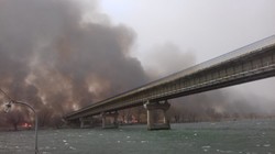 Пожар в плавнях Днестра в Одесской области тушили всю ночь до утра (ФОТО)