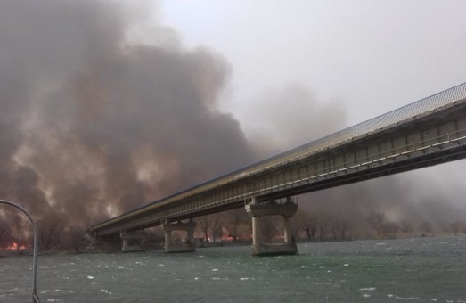 Пожар в плавнях Днестра в Одесской области тушили всю ночь до утра (ФОТО)