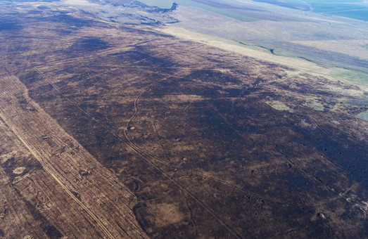 Сгорела заповедная Тарутинская степь в Одесской области (ФОТО, ВИДЕО)