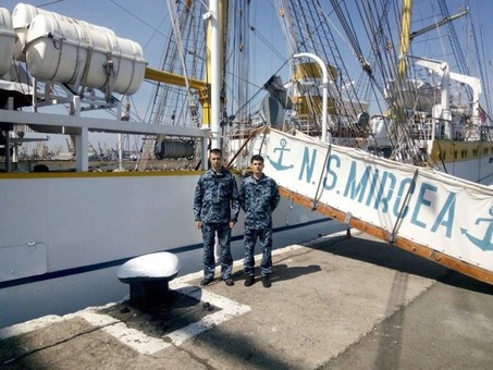 Одесские курсанты стажируются на румынском военном паруснике