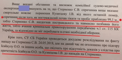 Опубликованы выводы судебно-медицинской экспертизы по делу Стерненко