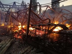 В Затоке сгорели две базы отдыха, кафе и апрека: земельные разборки